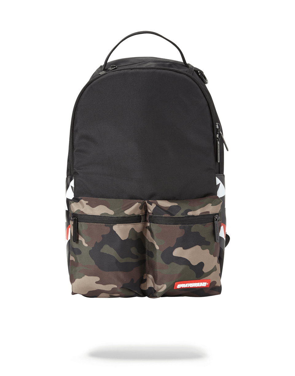 SPRAYGROUND CAMO SIDE SHARK DOUBLE CARGO