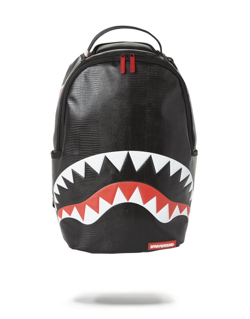 SPRAYGROUND BLACK REPTILE SHARK BACKPACK (ONE OF ONE)