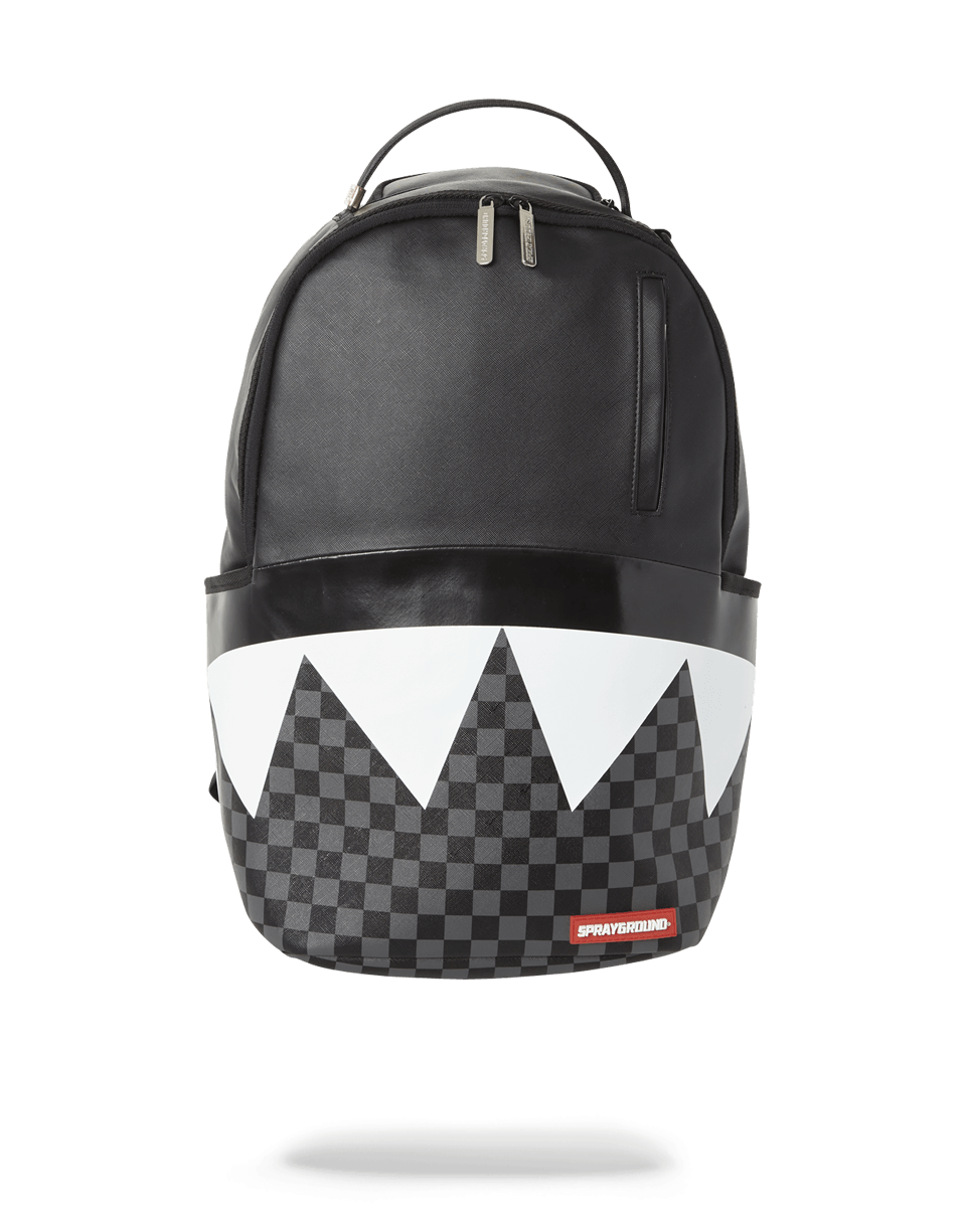 SPRAYGROUND BLACK HALF CHECK SHARKS IN PARIS BACKPACK (ONE OF ONE)