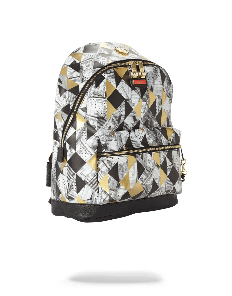 SPRAYGROUND 6-STRAP FRACTAL MONEY EMPEROR