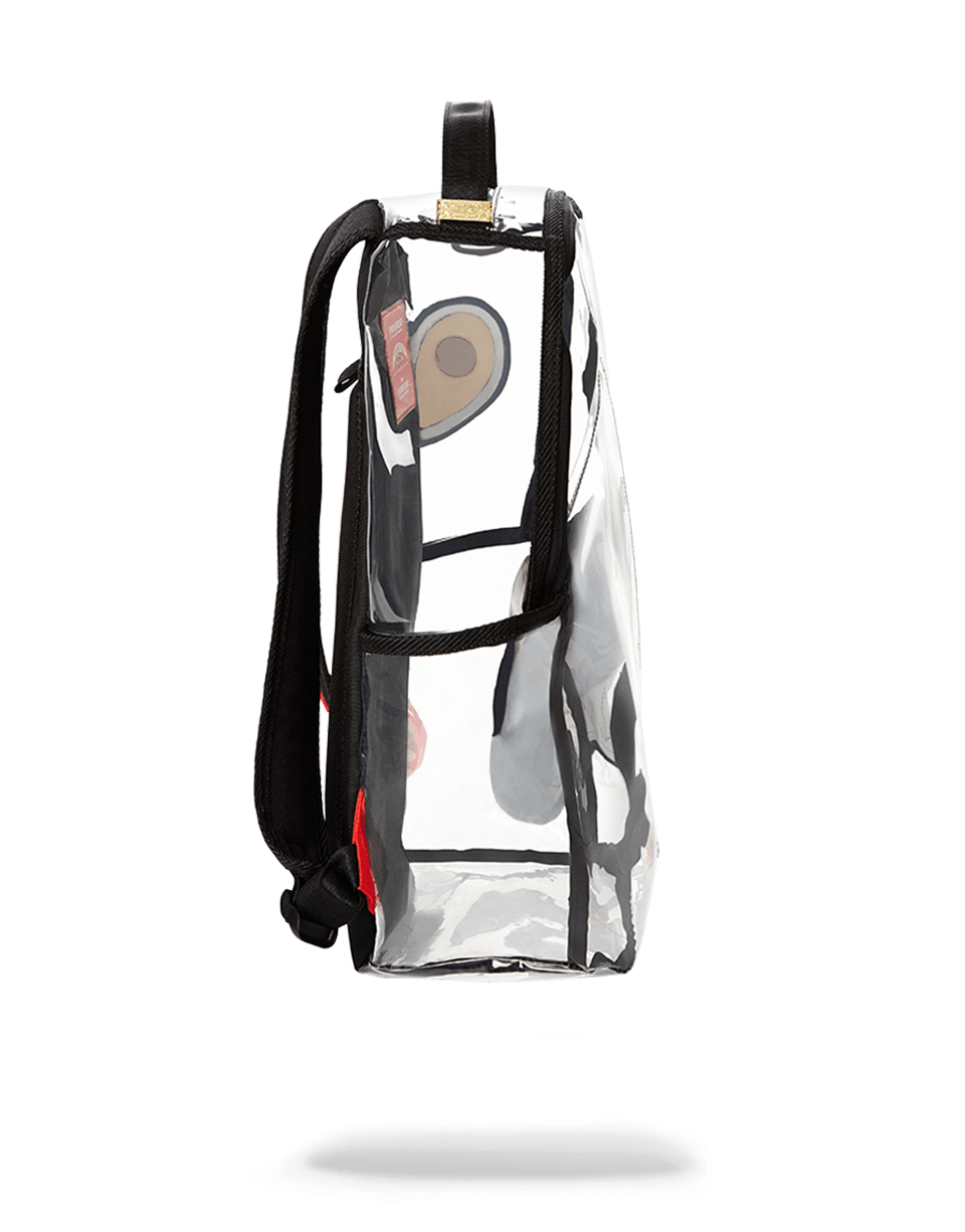 SPRAYGROUND ANGLED 20/20 VISION SHARK CLEAR BACKPACK