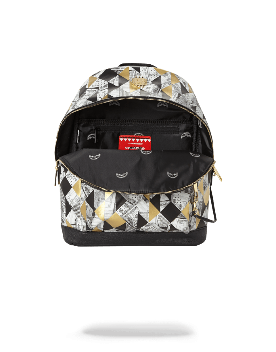 SPRAYGROUND 6-STRAP FRACTAL MONEY EMPEROR