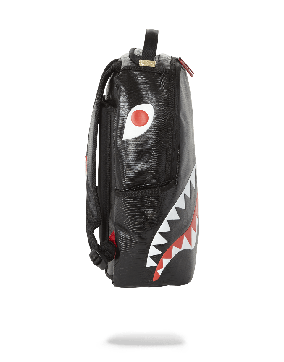 SPRAYGROUND BLACK REPTILE SHARK BACKPACK (ONE OF ONE)