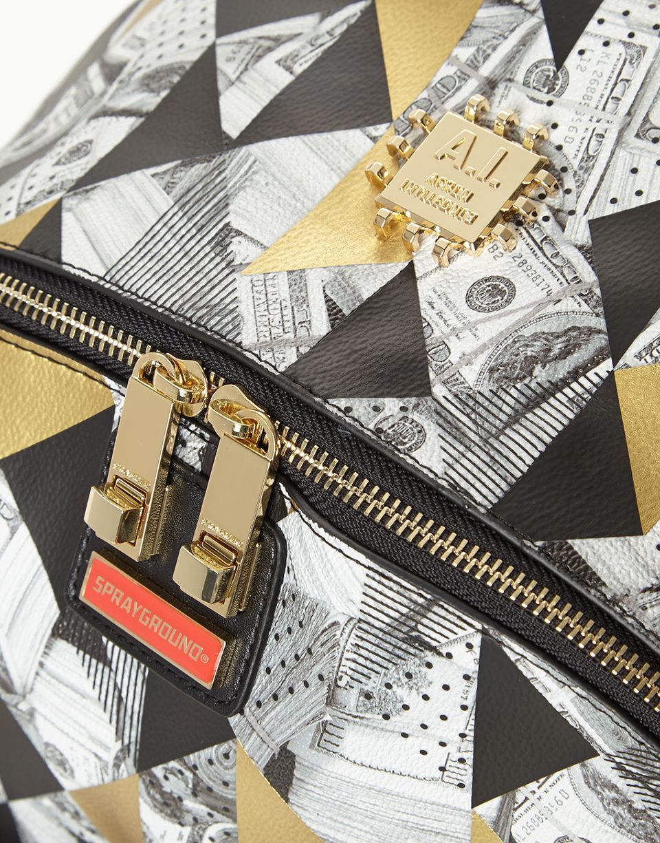 SPRAYGROUND 6-STRAP FRACTAL MONEY EMPEROR