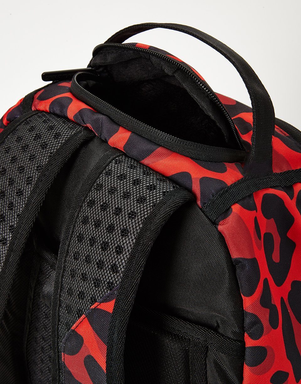 SPRAYGROUND RED LEOPARD DOUBLE CARGO