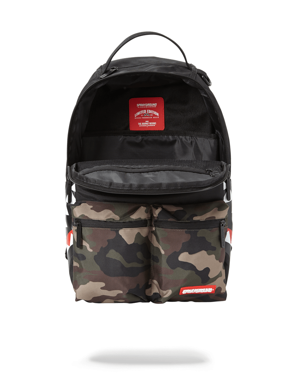 SPRAYGROUND CAMO SIDE SHARK DOUBLE CARGO