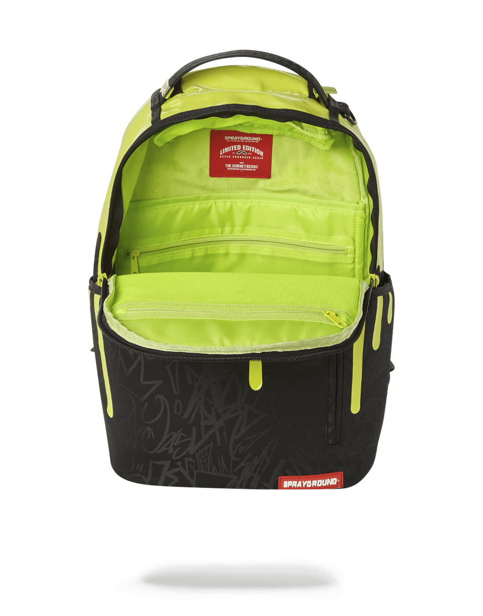 SPRAYGROUND GREEN NEON DRIP BACKPACK (ONE OF ONE)