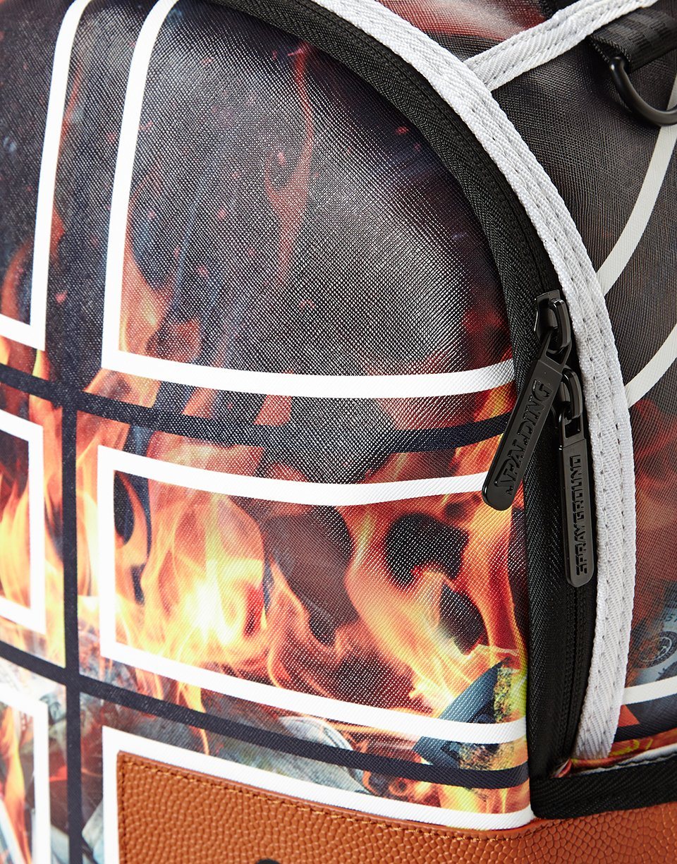SPRAYGROUND SPALDING X SPRAYGROUND FIRE MONEY BACKPACK