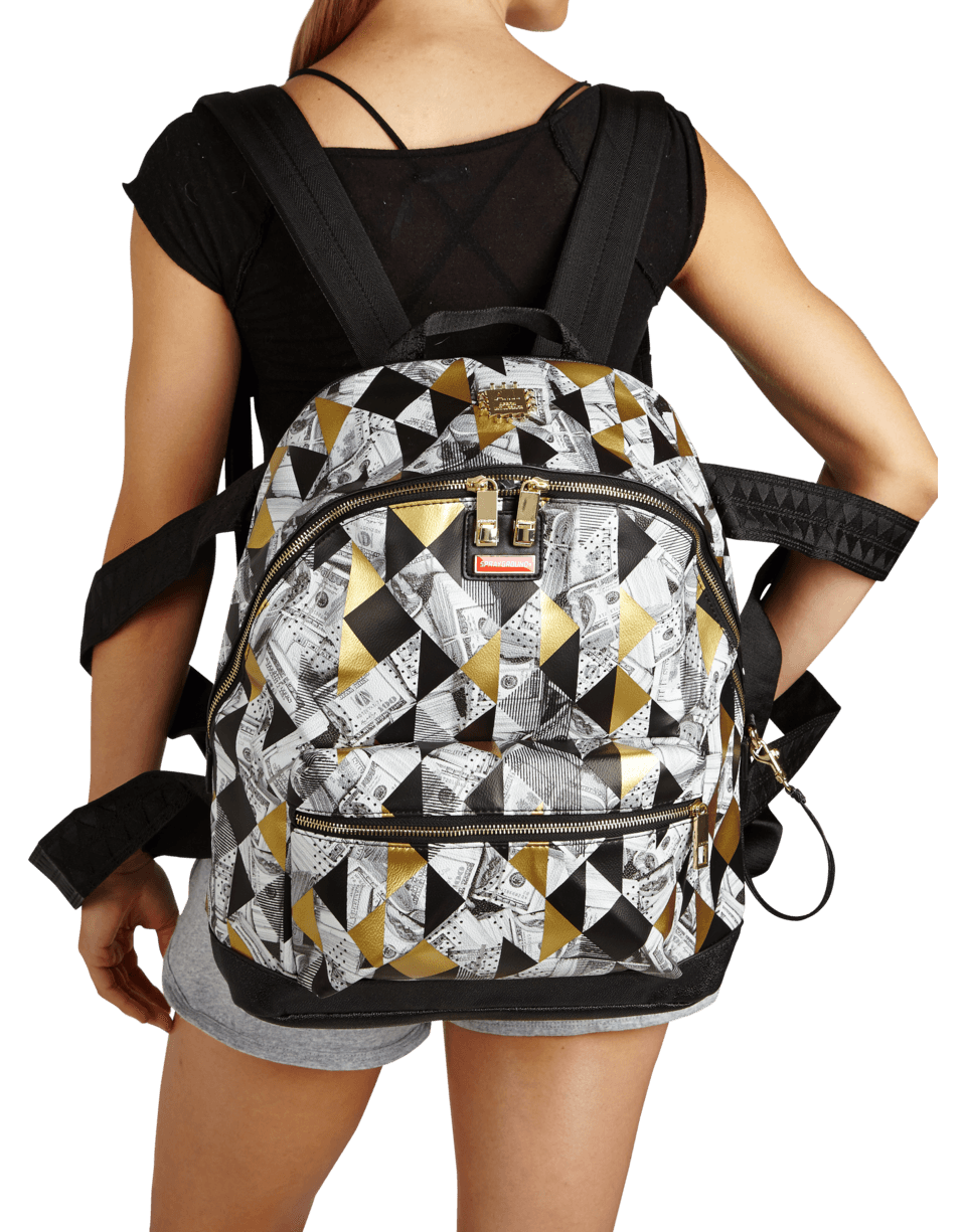 SPRAYGROUND 6-STRAP FRACTAL MONEY EMPEROR