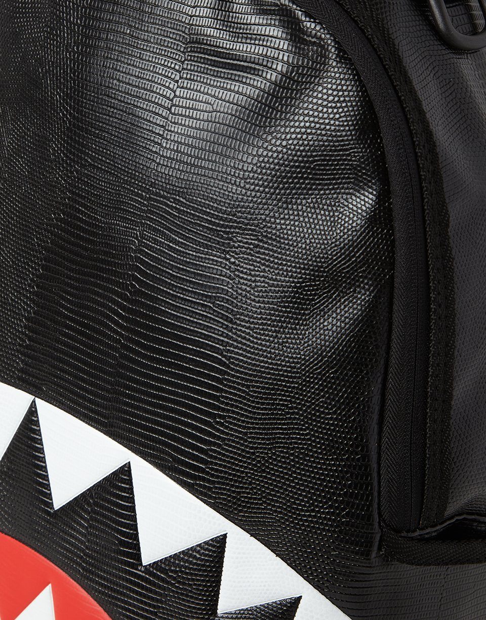 SPRAYGROUND BLACK REPTILE SHARK BACKPACK (ONE OF ONE)