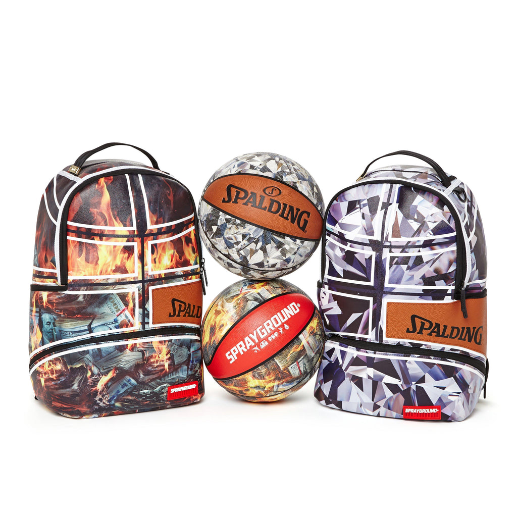 SPRAYGROUND SPALDING X SPRAYGROUND FIRE MONEY BACKPACK