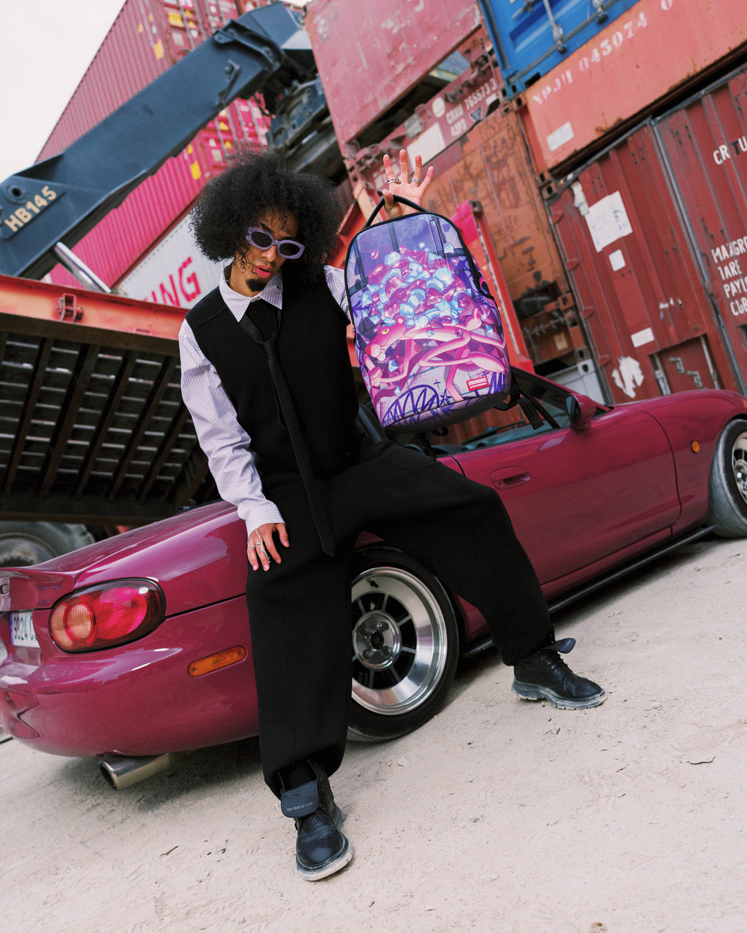 SPRAYGROUND PINK PANTHER DIAMOND HEIST BACKPACK