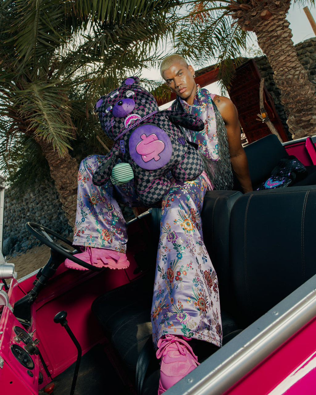 SPRAYGROUND PURPLE SLIME SHARK MONEYBEAR BACKPACK