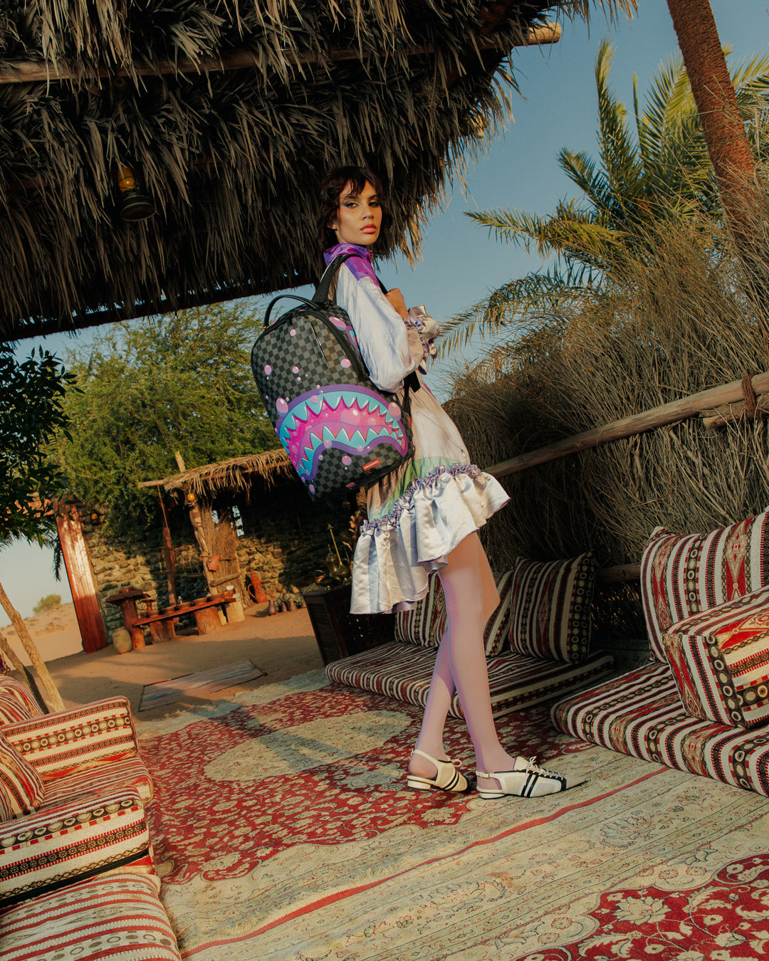 SPRAYGROUND PURPLE SLIME SHARK BACKPACK