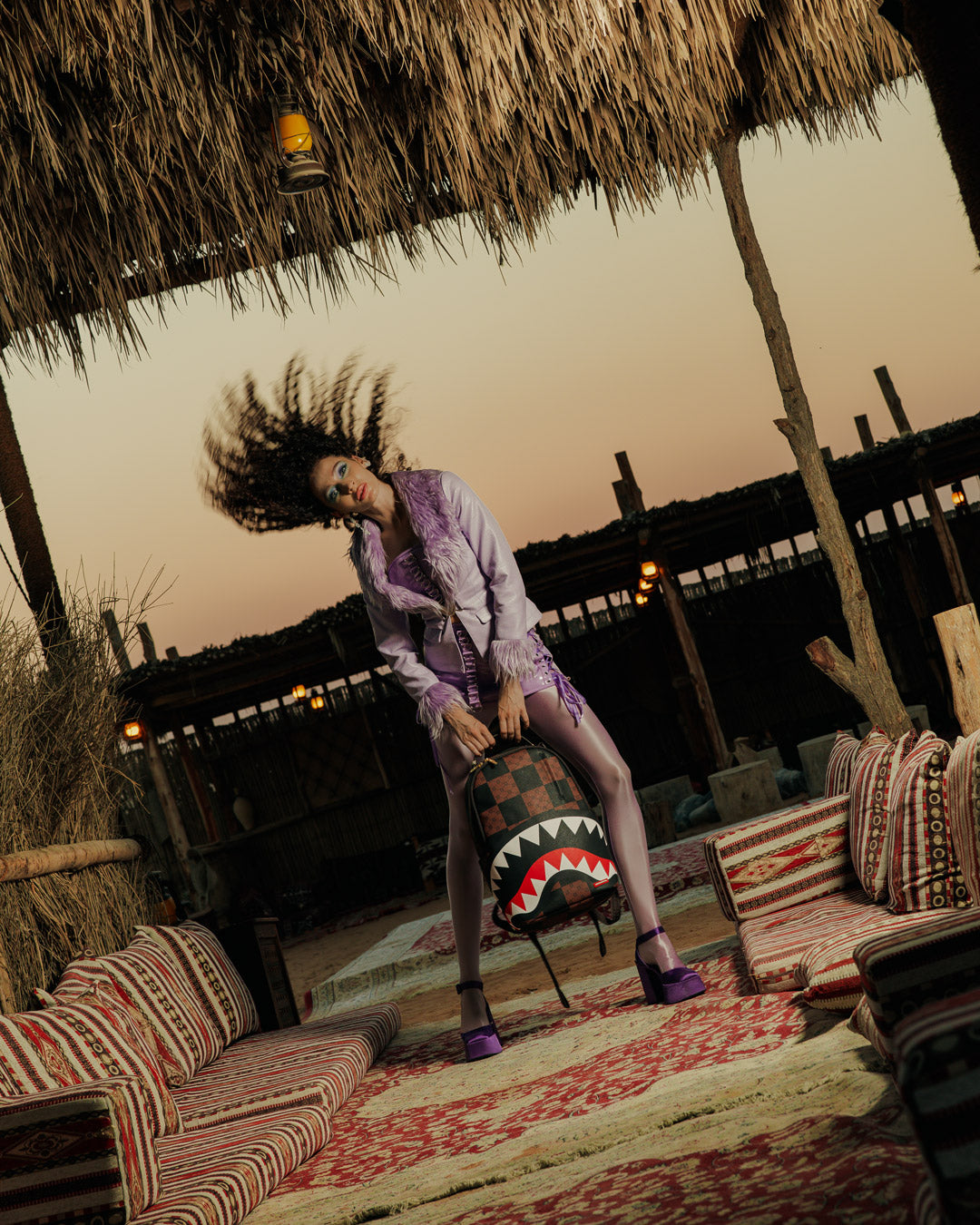 SPRAYGROUND THAT BIG CHECK SHARK BACKPACK