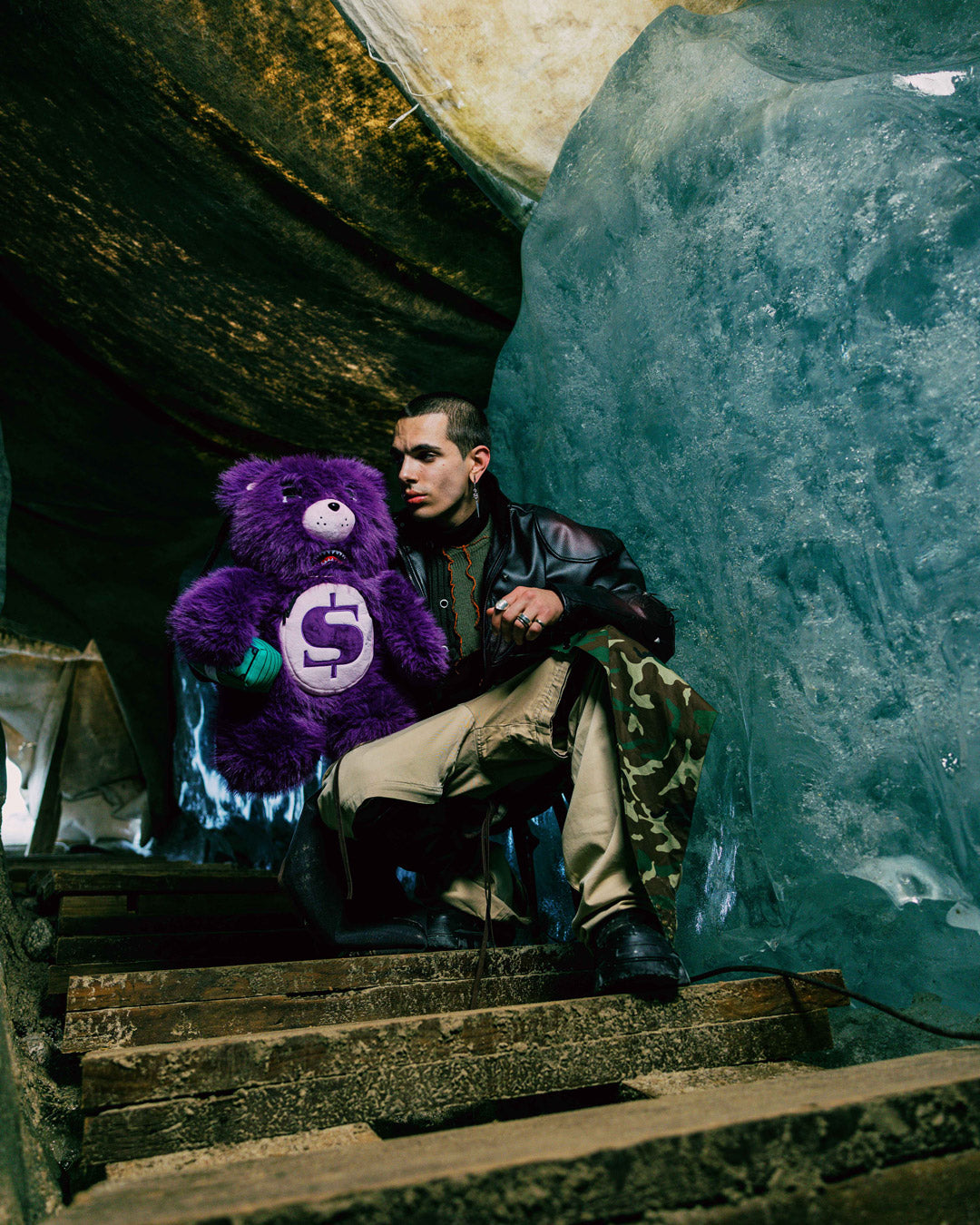 SPRAYGROUND FURZILLA SHARK (PURP) MONEYBEAR BACKPACK