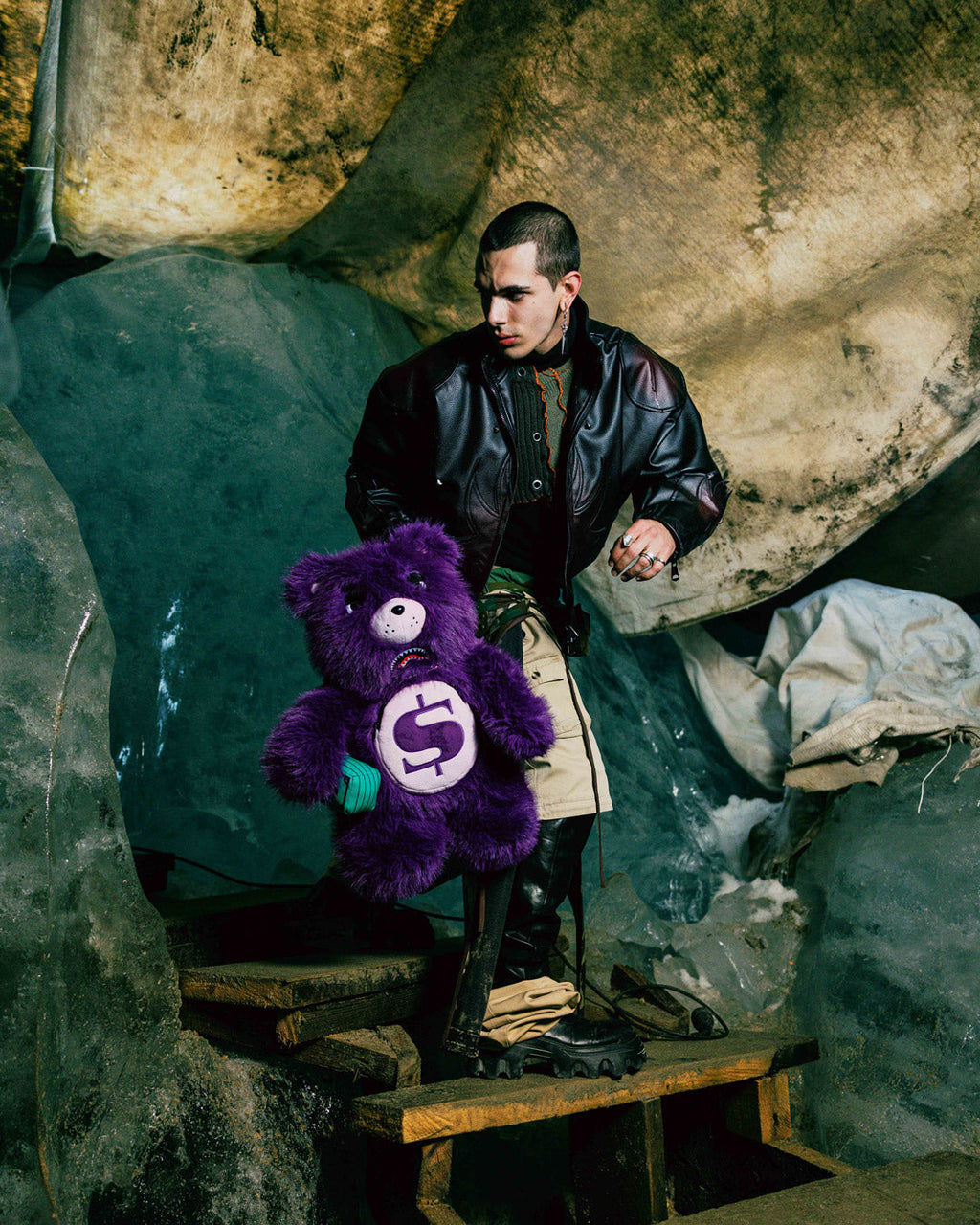 SPRAYGROUND FURZILLA SHARK (PURP) MONEYBEAR BACKPACK