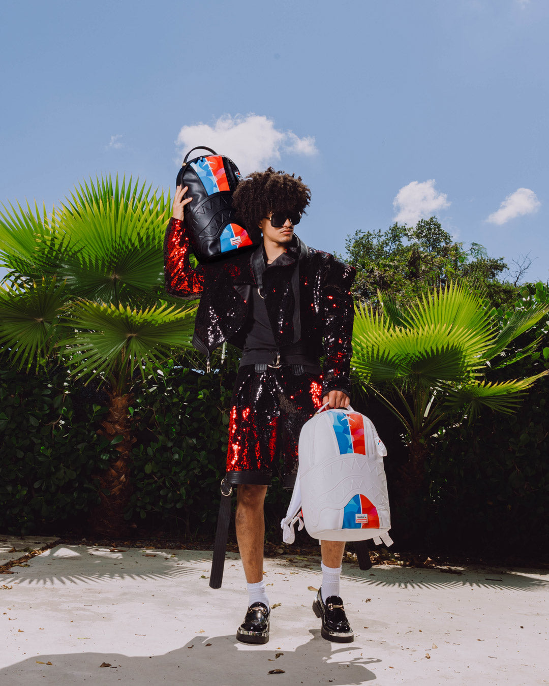 SPRAYGROUND AMERICAN AIRLINES MAXIMUM ALTITUDE BACKPACK (WHITE)