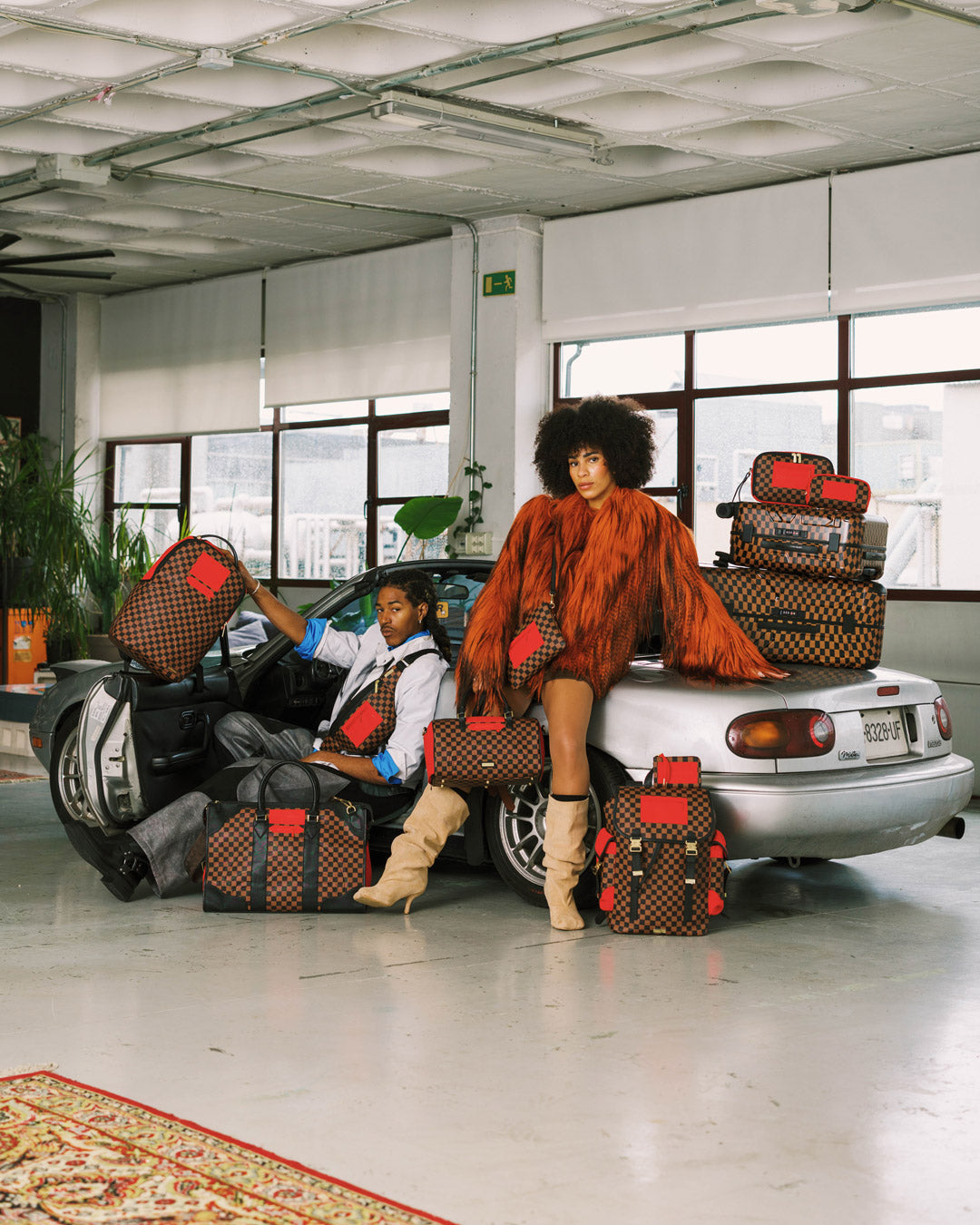 SPRAYGROUND KATANA CHECK BOSS MONTE CARLO BACKPACK