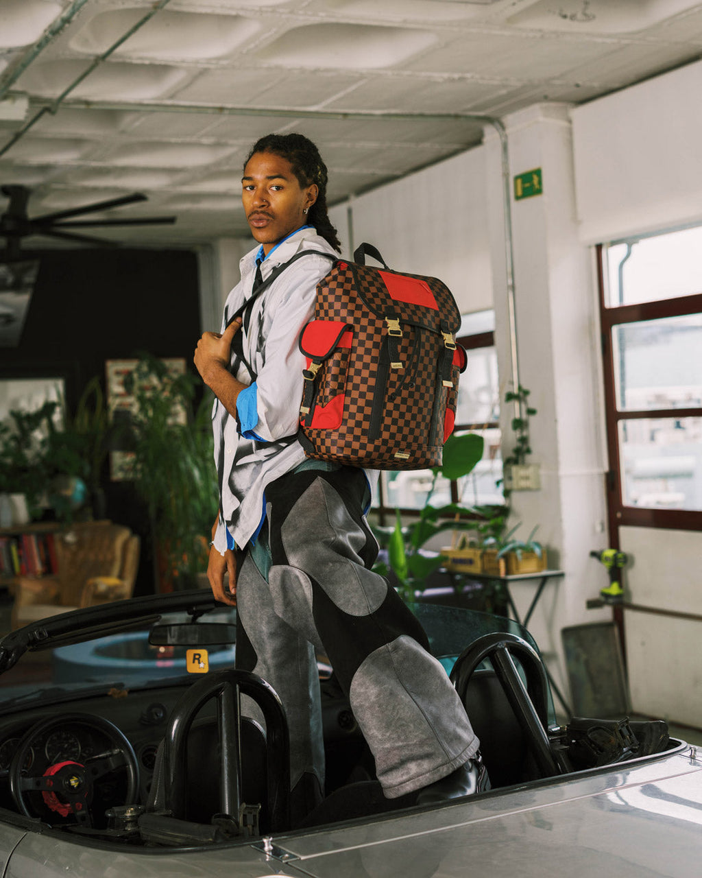 SPRAYGROUND KATANA CHECK BOSS MONTE CARLO BACKPACK
