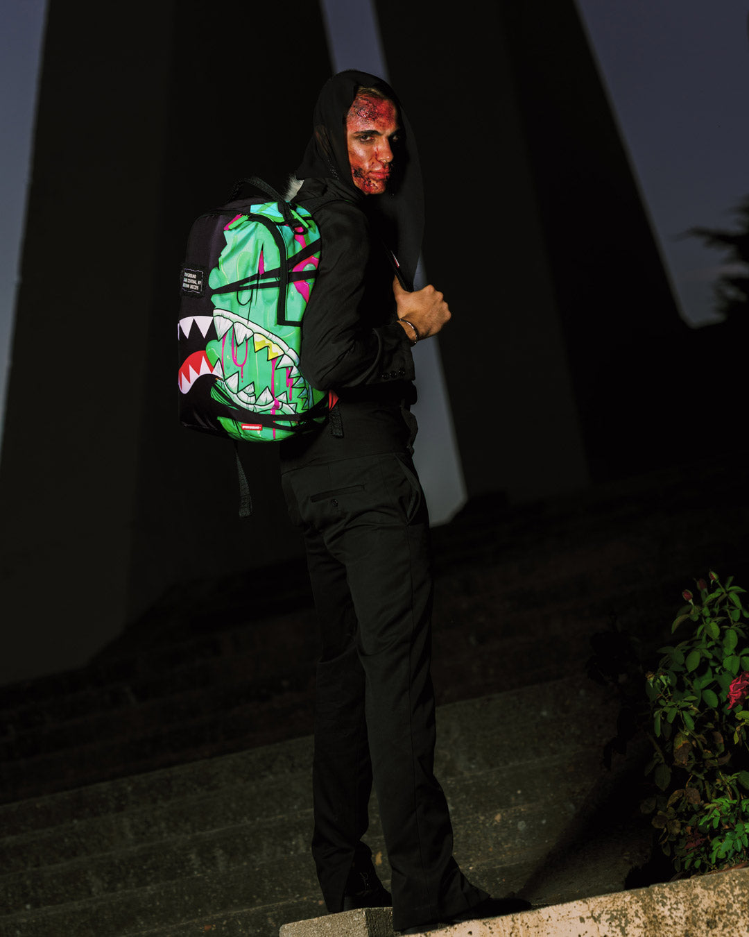 SPRAYGROUND ZOMBIE OOZE SHARK CENTRAL BACKPACK