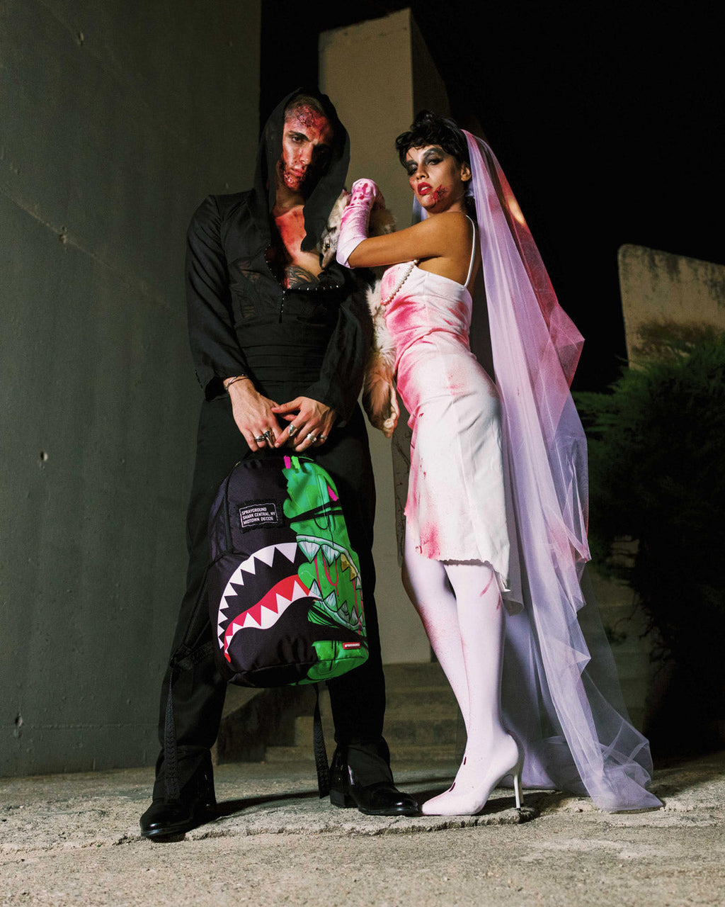 SPRAYGROUND ZOMBIE OOZE SHARK CENTRAL BACKPACK