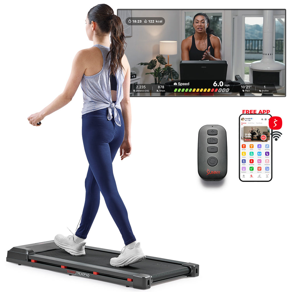 Sunny Health & Fitness Treadpad 100 Smart Wi-Fi Connected Treadmill