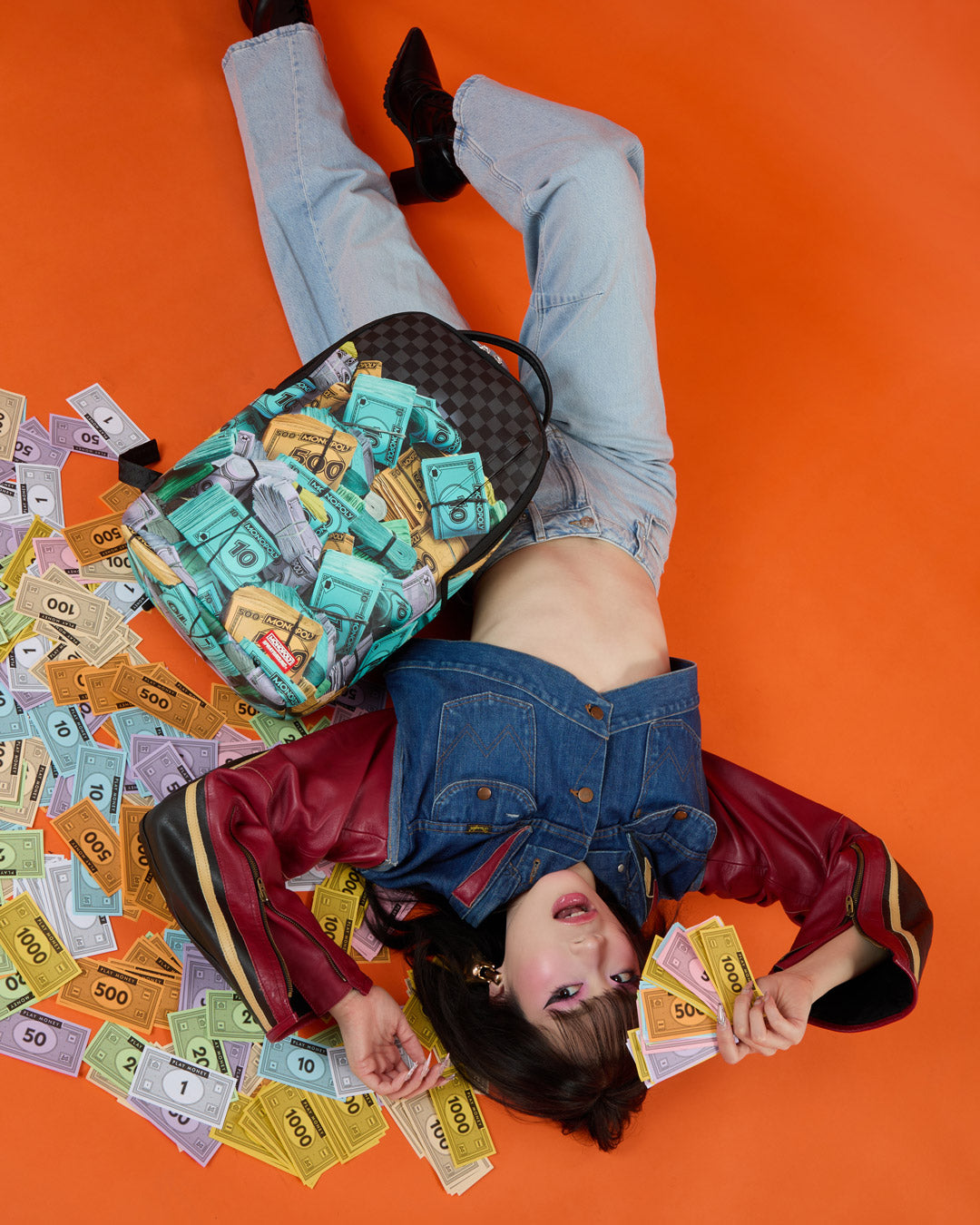 SPRAYGROUND MONOPOLY STACK UP BACKPACK