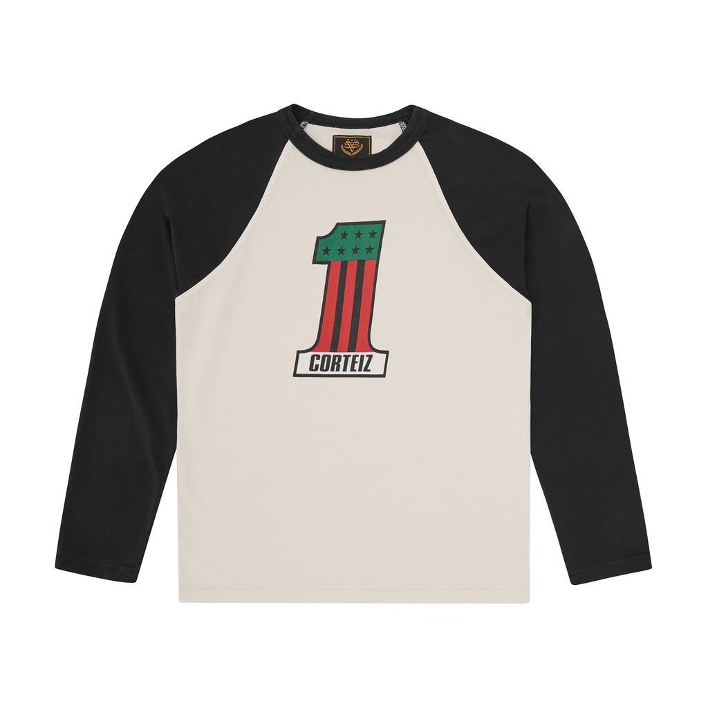 Corteiz NUMBER 1 RAGLAN LS [BLACK] CRTZRTW