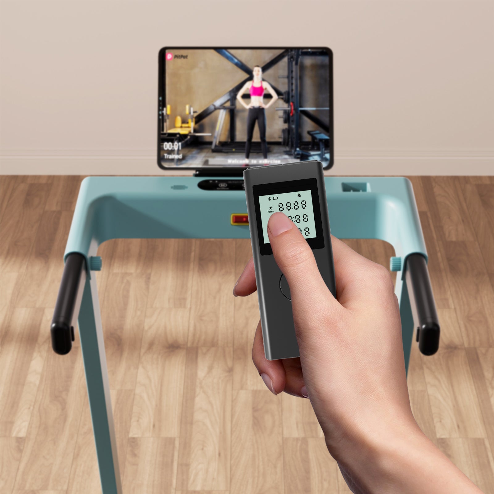 DeerRun All-New 2026 A1 Pro Move+ 6% Incline Foldable Treadmill——Upgraded Chip & NFC Support | 350 lbs, 10 mph Mint Green