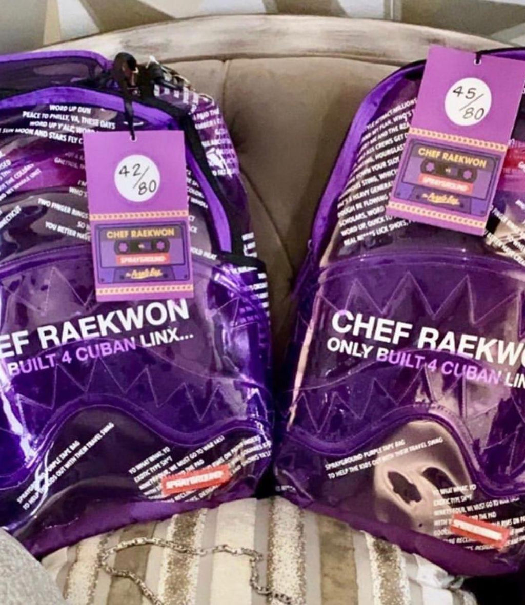 SPRAYGROUND RAEKWON PURPLE TAPE SHARK