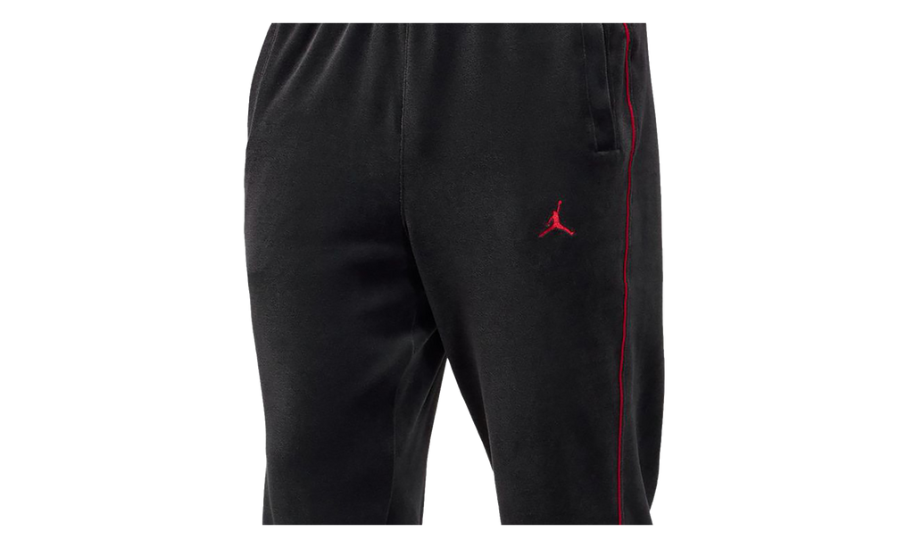 Jordan Brooklyn Velour Track Trousers "Black / Gym Red" HV1872 010