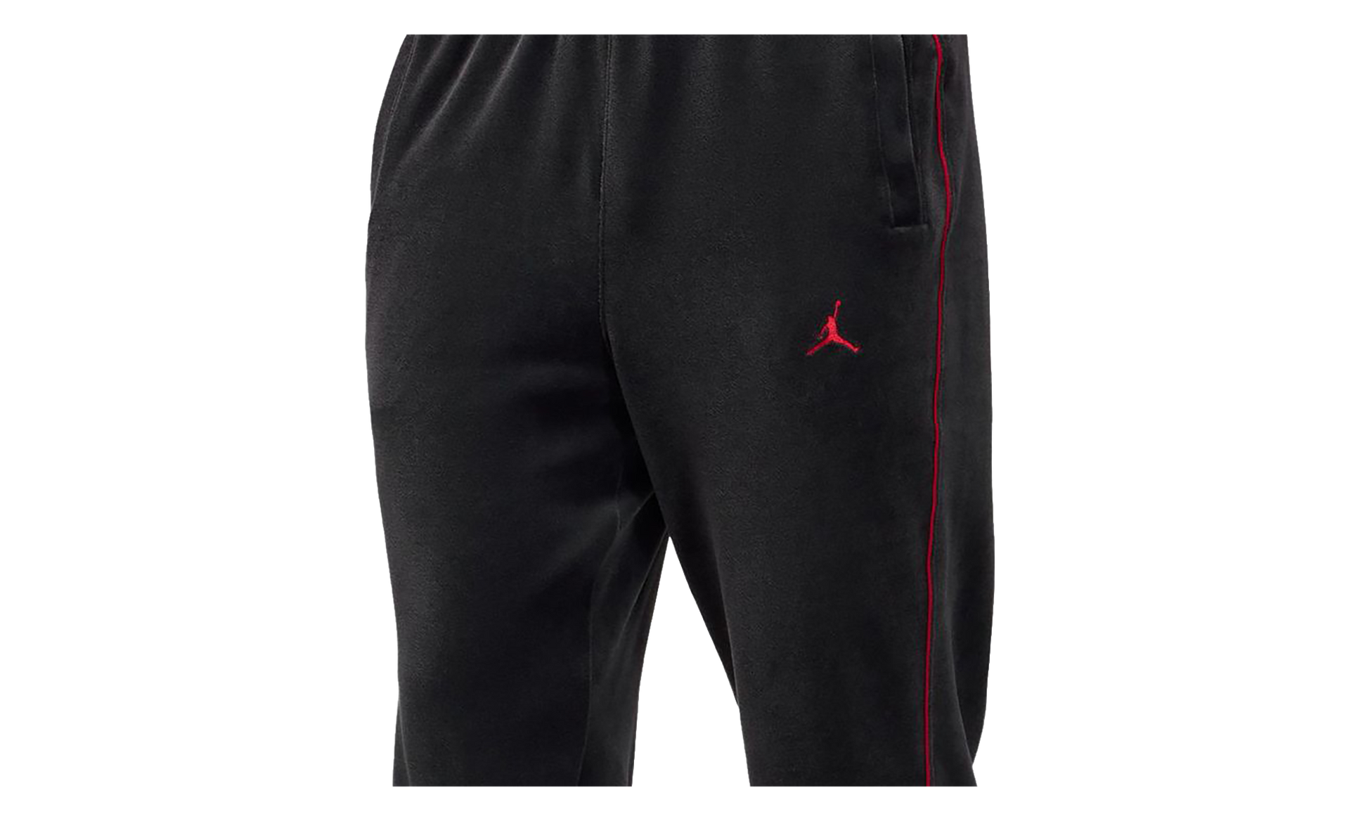 Jordan Brooklyn Velour Track Trousers "Black / Gym Red" HV1872 010