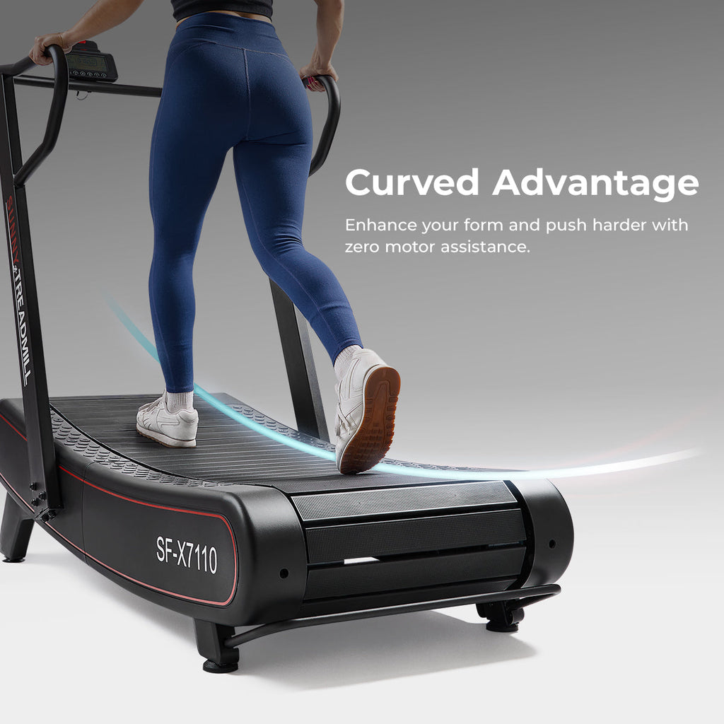 Sunny Health & Fitness Smart Ultra Manual Treadmill with 8 Levels Magnetic Resistance