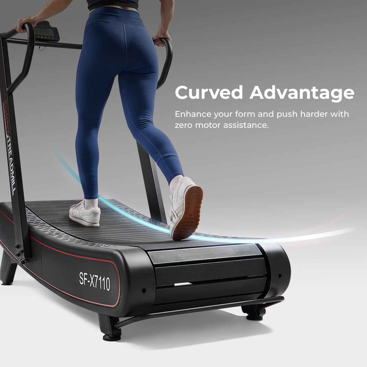 Sunny Health & Fitness Smart Ultra Manual Treadmill with 8 Levels Magnetic Resistance