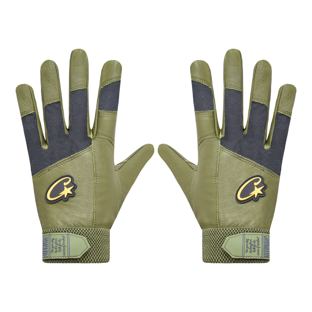 Corteiz LEATHER GLOVES [GUTTA GREEN] CRTZRTW