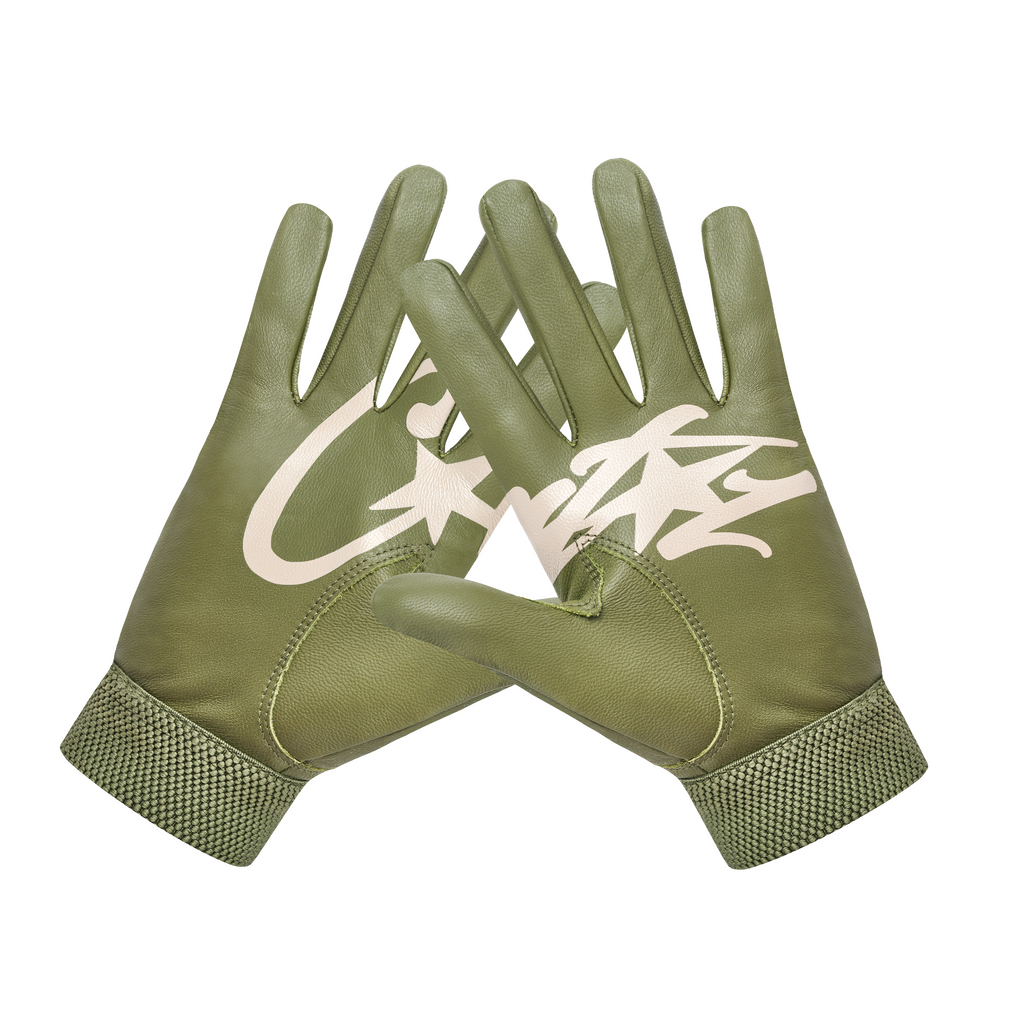 Corteiz LEATHER GLOVES [GUTTA GREEN] CRTZRTW