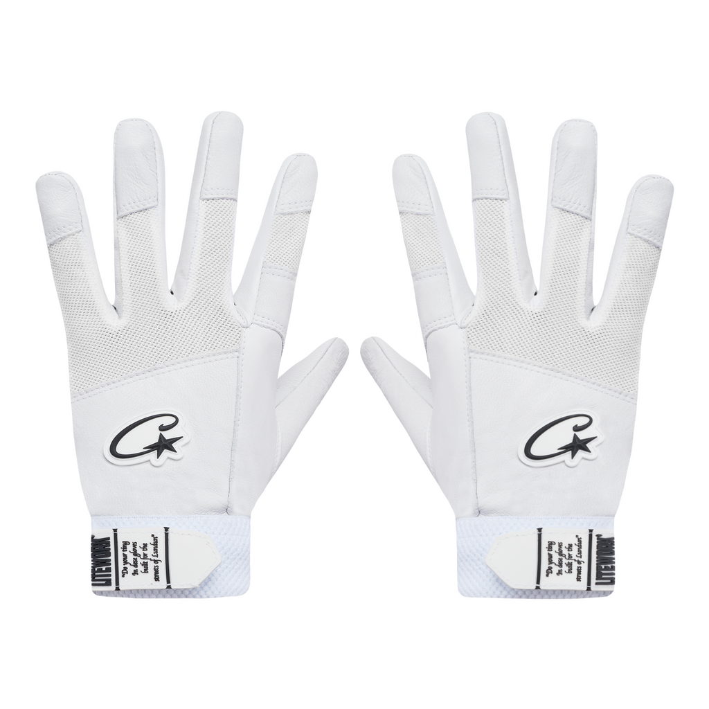 Corteiz LEATHER GLOVES [WHITE] CRTZRTW