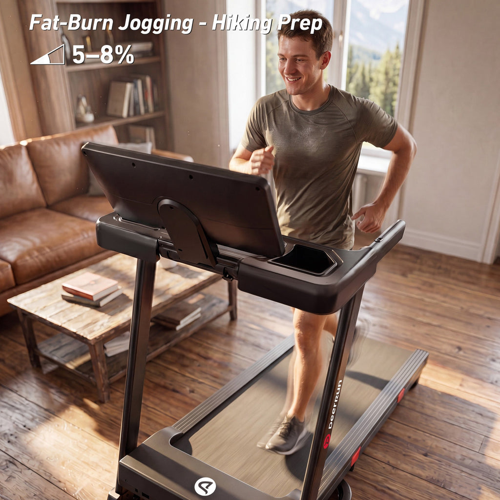 DeerRun Apex Base 1 Stronger Cardio 15% Auto Incline Treadmill