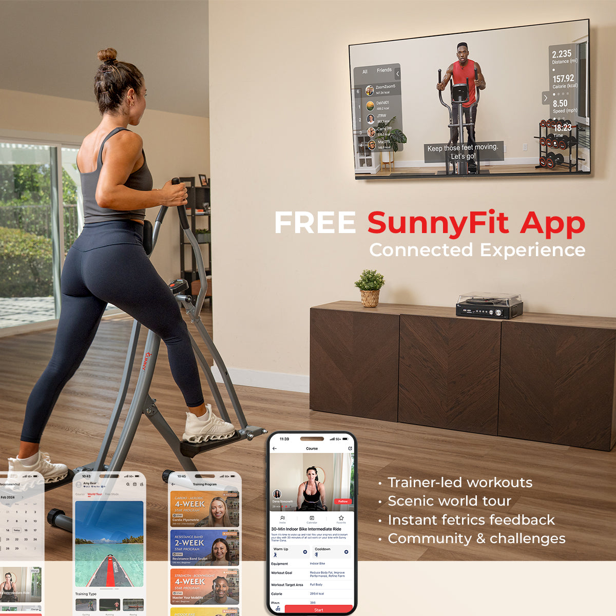 Sunny Health & Fitness Smart Air Walk Trainer