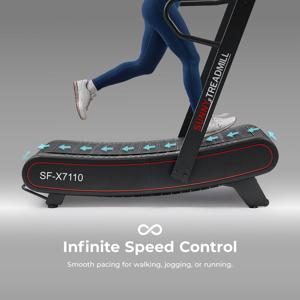 Sunny Health & Fitness Smart Ultra Manual Treadmill with 8 Levels Magnetic Resistance