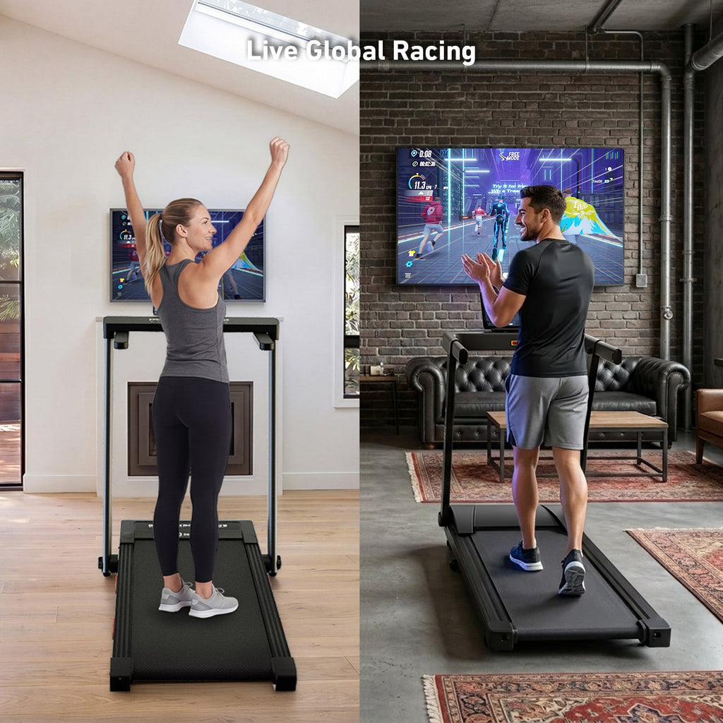 DeerRun Z10 Pro Muse Type 2 in 1 Foldable Treadmill with Remote Control, 12% Auto Incline