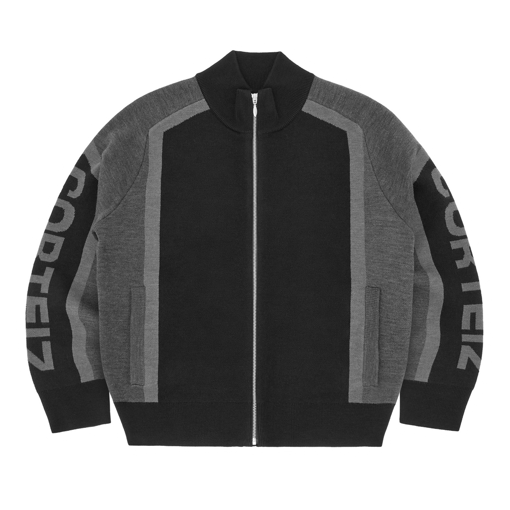 Corteiz PRECISION KNIT ZIP UP [BLACK] CRTZRTW