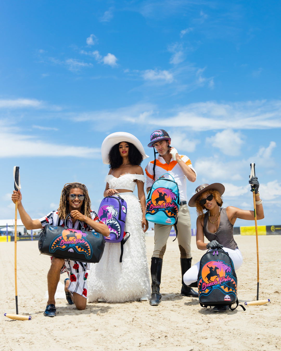 SPRAYGROUND MIAMI BEACH POLO COLLAB BACKPACK (DLXV-PURPLE)