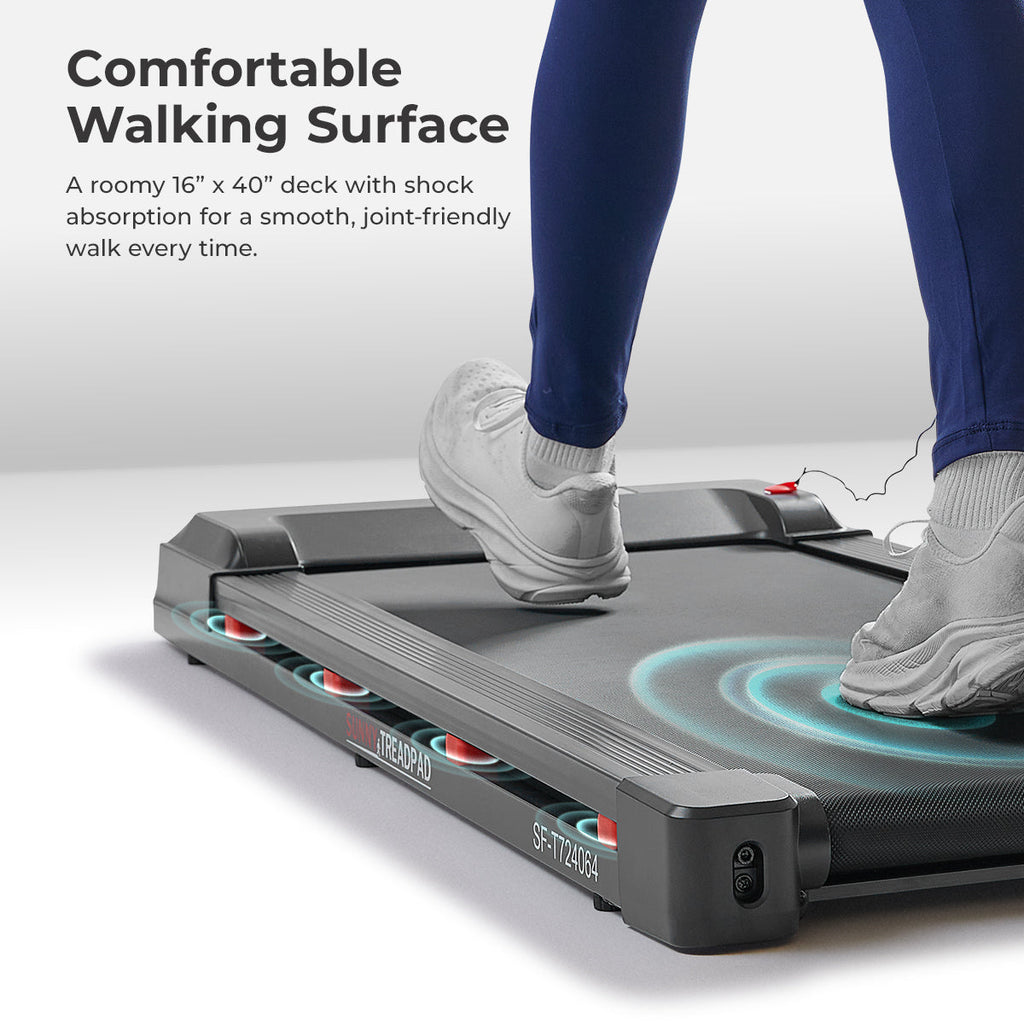 Sunny Health & Fitness Treadpad 100 Smart Wi-Fi Connected Treadmill