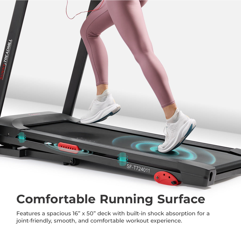Sunny Health & Fitness Active 300 Smart Manual Incline Wi-Fi Treadmill