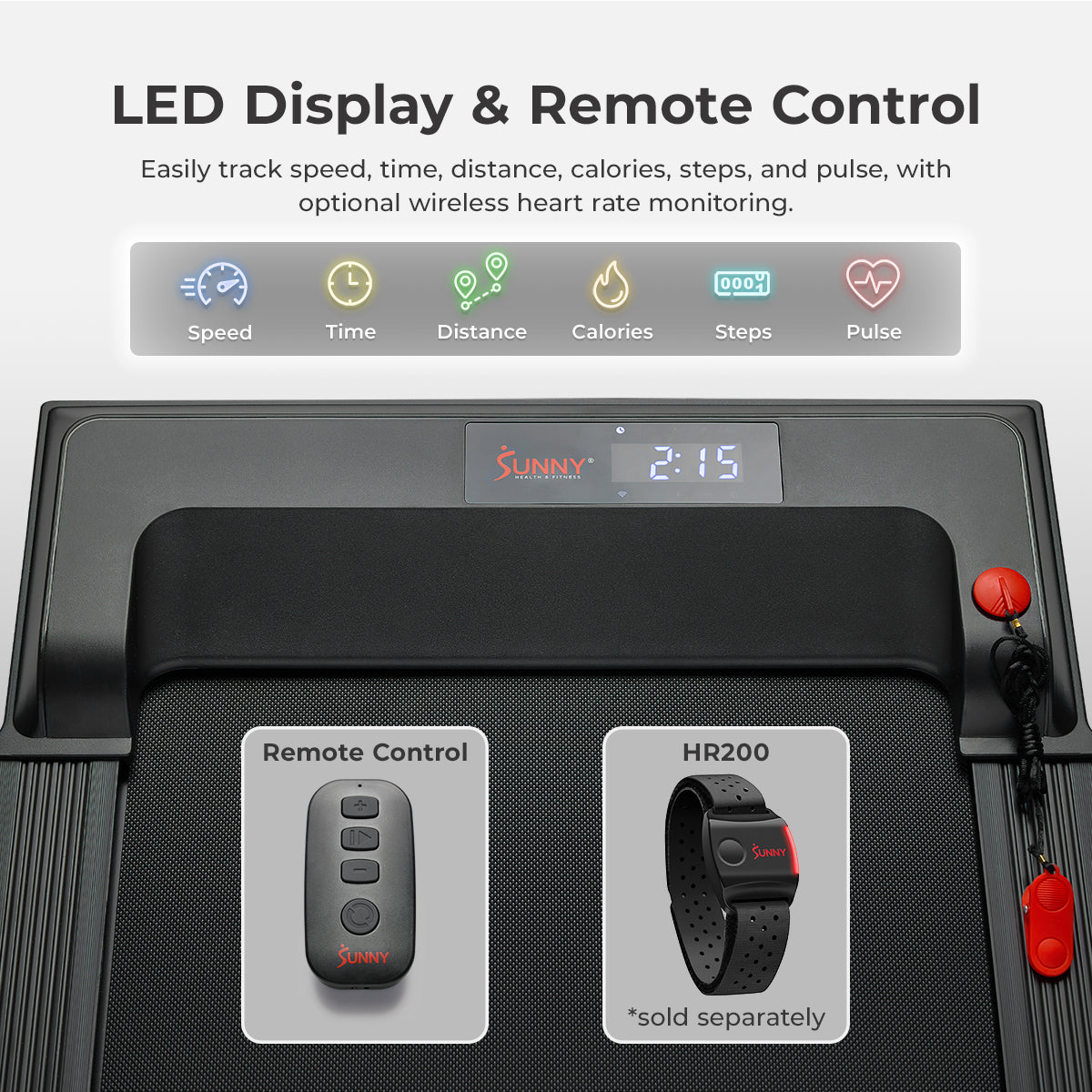 Sunny Health & Fitness Treadpad 100 Smart Wi-Fi Connected Treadmill