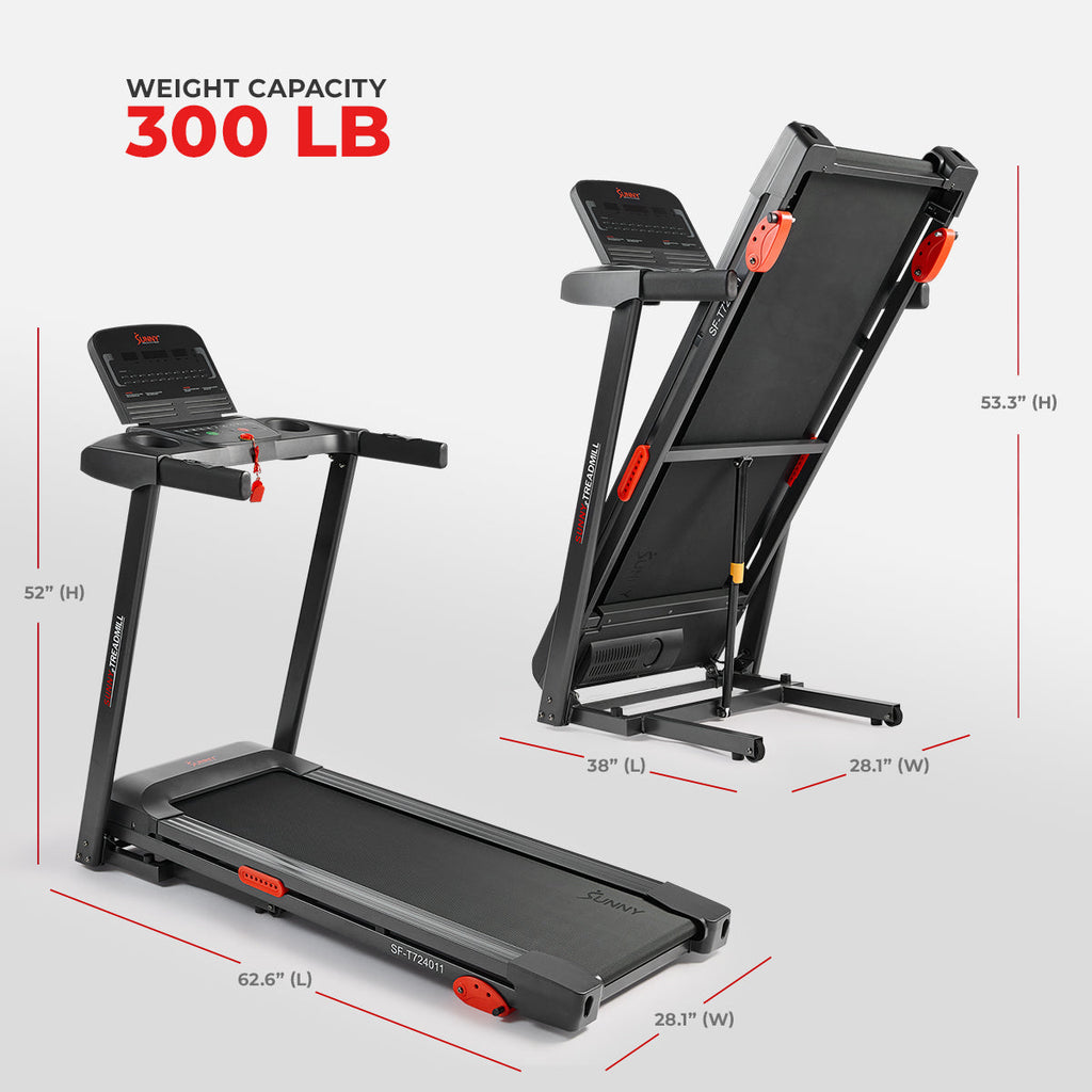 Sunny Health & Fitness Active 300 Smart Manual Incline Wi-Fi Treadmill