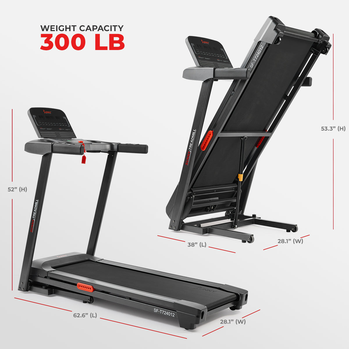 Sunny Health & Fitness Active 400 Smart Auto Incline Wi-Fi Treadmill