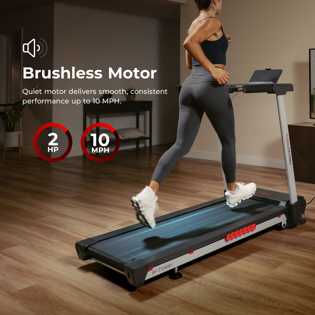 Sunny Health & Fitness Pace 500 Smart Auto Incline Treadmill with Wi-Fi Connectivity